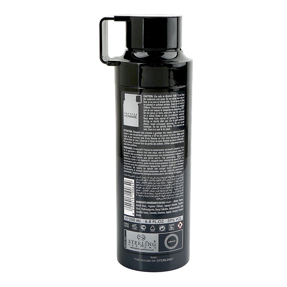 Armaf Black Homme For Men Deodorant Body Spray 200ml